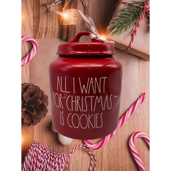 Rae Dunn All I Want For Christmas Is Cookies Canister - Picture 1 of 1